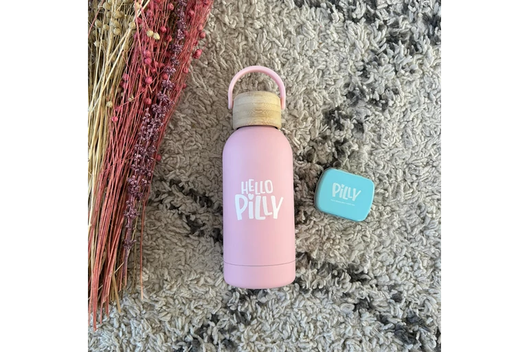 Hello Pilly hőtartó kulacs kicsi (350 ml) Baby pink