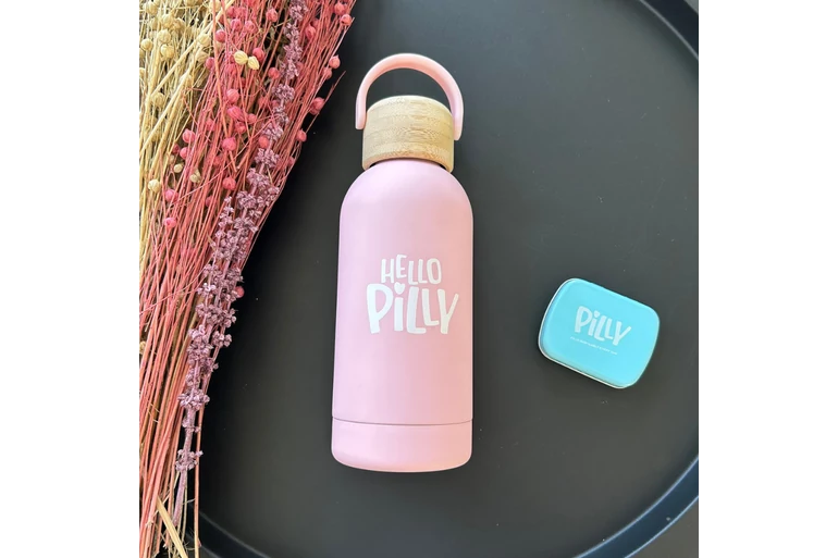 Hello Pilly hőtartó kulacs kicsi (350 ml) Baby pink