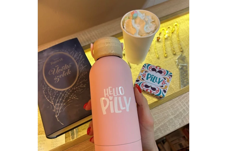 Hello Pilly hőtartó kulacs kicsi (350 ml) Baby pink