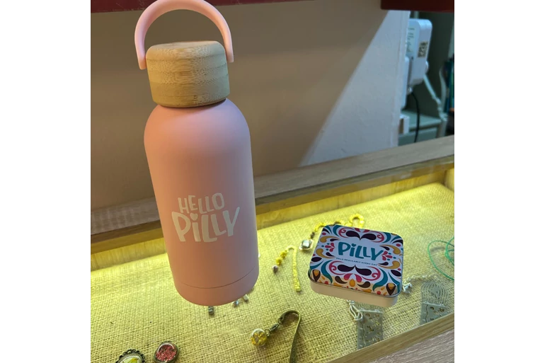 Hello Pilly hőtartó kulacs kicsi (350 ml) Baby pink