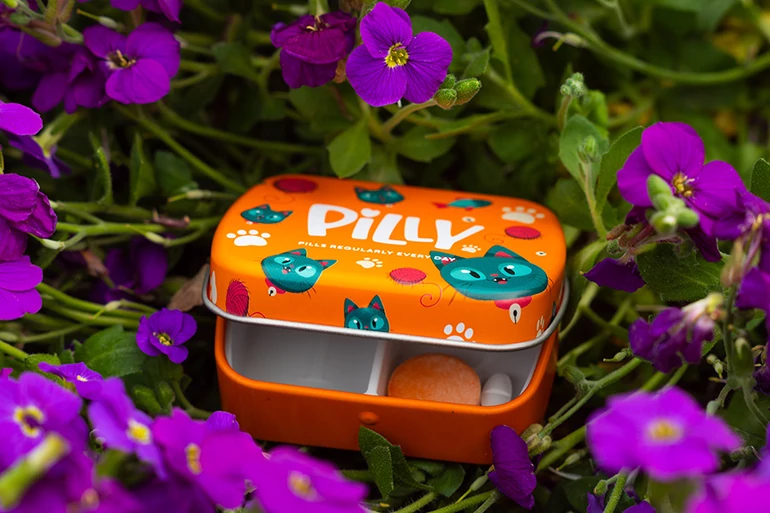Cat mintás vitamin- és gyógyszeradagoló, kettes kiosztású