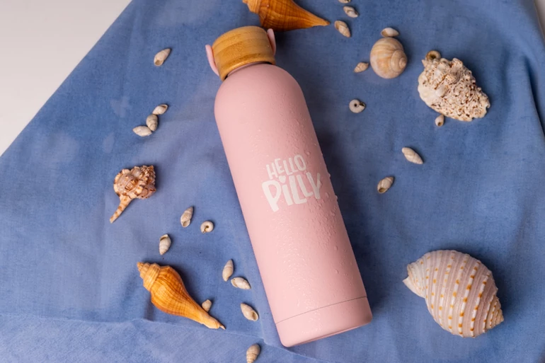 Hello Pilly hőtartó kulacs nagy (750 ml) Baby pink
