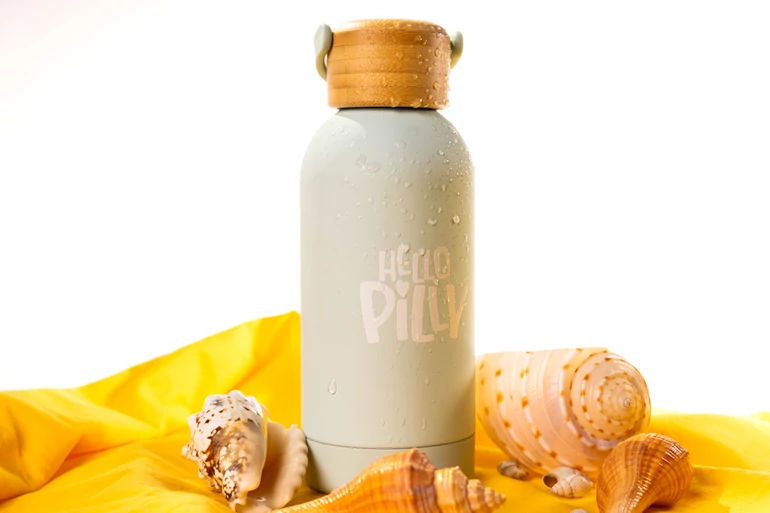 Hello Pilly hőtartó kulacs kicsi (350 ml)  Pale green