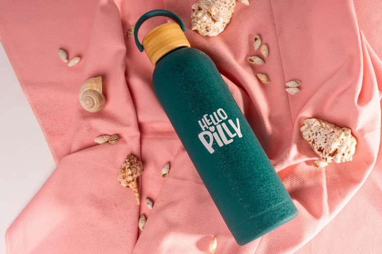 Hello Pilly hőtartó kulacs nagy (750 ml) Lake green