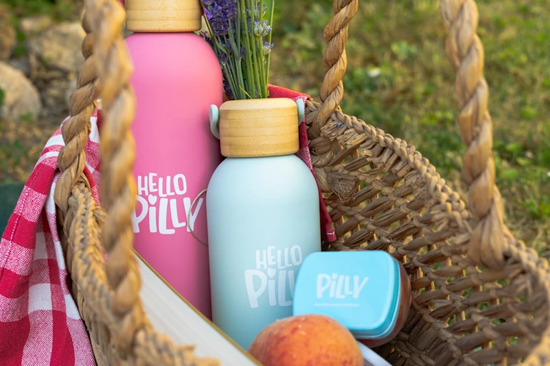 Hello Pilly hőtartó kulacs nagy (750 ml) Pink